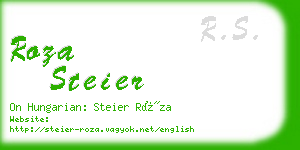 roza steier business card